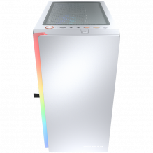 COUGAR | Purity RGB White | PC Case | Mini Tower / TG Front Panel with ARGB strip / 1 x ARGB Fan / 3mm TG Left Panel