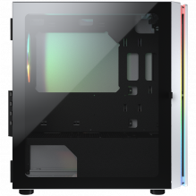 COUGAR | Purity RGB White | PC Case | Mini Tower / TG Front Panel with ARGB strip / 1 x ARGB Fan / 3mm TG Left Panel