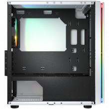 COUGAR | Purity RGB White | PC Case | Mini Tower / TG Front Panel with ARGB strip / 1 x ARGB Fan / 3mm TG Left Panel