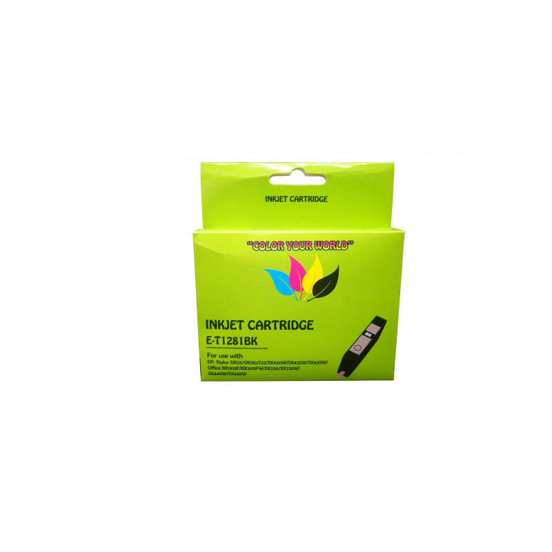 Compatible Epson T1281 BK Green box 