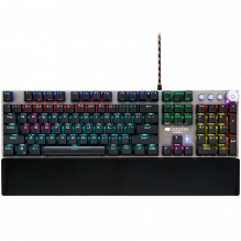 CANYON Nightfall GK-7, Wired Gaming Keyboard,Black 104 mechanical switches,60 million times key life, 22 types of lights