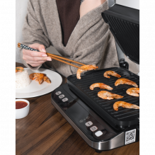 AENO 'Electric Grill EG5: 2000W, 2 heating modes - Lower Grill, Both Grills, 6 preset programs, Defrost, Max opening an