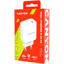 CANYON charger H-20-02 PD 20W USB-C White