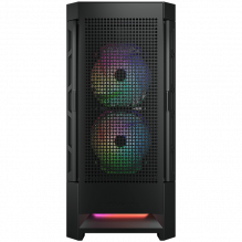 COUGAR | Duoface RGB Black | PC Case | Mid Tower / Airflow Front Panel / 2 x 140mm & 1x 120mm ARGB Fans incl. / TG Left 