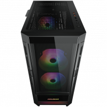 COUGAR | Duoface RGB Black | PC Case | Mid Tower / Airflow Front Panel / 2 x 140mm & 1x 120mm ARGB Fans incl. / TG Left 