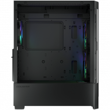 COUGAR | Duoface RGB Black | PC Case | Mid Tower / Airflow Front Panel / 2 x 140mm & 1x 120mm ARGB Fans incl. / TG Left 