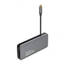 MOKiN 10 in 1 Adapter Hub USB-C prie 3x USB 3.0 + USB-C įkrovimas + HDMI + 3,5 mm garsas + VGA + 2x RJ45 + Micro SD skai