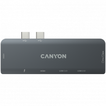 CANYON hub DS-5 7in1 Thunderbolt 3 Space Grey