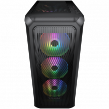 COUGAR | Archon 2 Mesh RGB (Black) | PC Case | Mid Tower / Mesh Front Panel / 3 x ARGB Fans / 3mm TG Left Panel