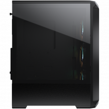 PUMA | Archon 2 Mesh RGB (juodas) | PC dėklas | Vidurinis bokštas / Tinklinis priekinis skydas / 3 x ARGB ventiliatoriai