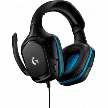 LOGITECH G432 Wired Gaming Headset 7.1 - LEATHERETTE - BLACK/ BLUE - USB