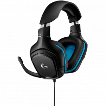 LOGITECH G432 Wired Gaming Headset 7.1 - LEATHERETTE - BLACK/ BLUE - USB