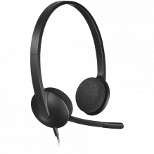 LOGITECH H340 Corded Headset - BLACK - USB