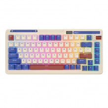 Belaidė mechaninė klaviatūra Royal Kludge KZZI K75 pro RGB, momentinis jungiklis (retro mėlynas)