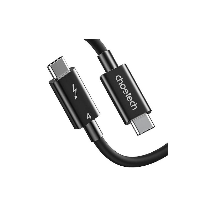 Cable CHOETECH Thunderbolt 4, USB-C to USB-C, 40Gbps, 100W, 20V/ 5A, 8K/ 60Hz, 0.8m
