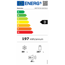 70 cm pločio įmontuojamas šaldytuvas Electrolux ENP7TD75S