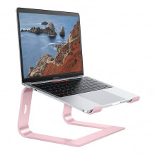 Reguliuojamas nešiojamojo kompiuterio stovas Omoton L2 (rožinio aukso spalvos)