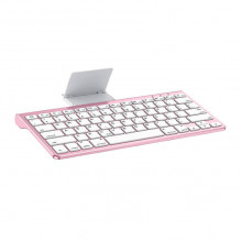 Belaidė iPad klaviatūra Omoton KB088 su planšetinio kompiuterio laikikliu (rožinė auksinė)