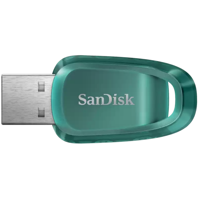 „SanDisk Ultra Eco“ USB atmintinė, USB 3.2 Gen 1 64 GB, iki 100 MB/ s R, 5 metų garantija, EAN: 619659196097