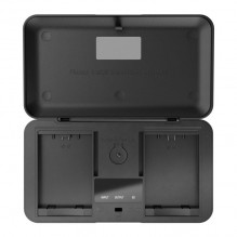 Newell LCD Dual Channel Charger with Power Bank and SD Card Reader for NP-FZ100 Batteries for Sony