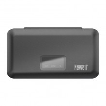 Newell LCD Dual Channel Charger with Power Bank and SD Card Reader for NP-FZ100 Batteries for Sony