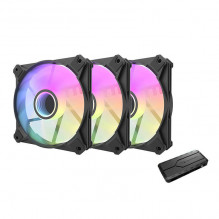 Computer fan set Darkflash INF8 ARGB, 3in1 120x120 (black)