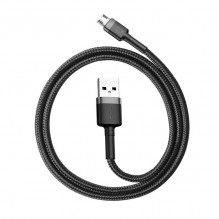 Baseus Cafule Micro USB laidas 2,4A 0,5m (pilkas + juodas)