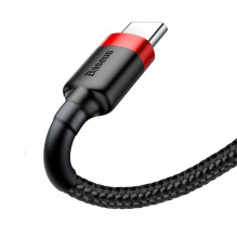 „Baseus Cafule“ kabelis USB-C 3A 1 m (raudonas + juodas)