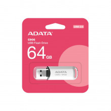 MEMORY DRIVE FLASH USB2 64GB / WHITE AC906-64G-RWH A-DATA