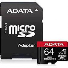 MEMORY MICRO SDXC 64GB W / ADAP. / AUSDX64GUI3V30SHA2-RA1 ADATA