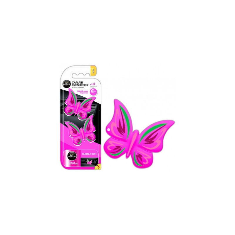 Aroma fancy shapes butterfly bubble gum air freshener