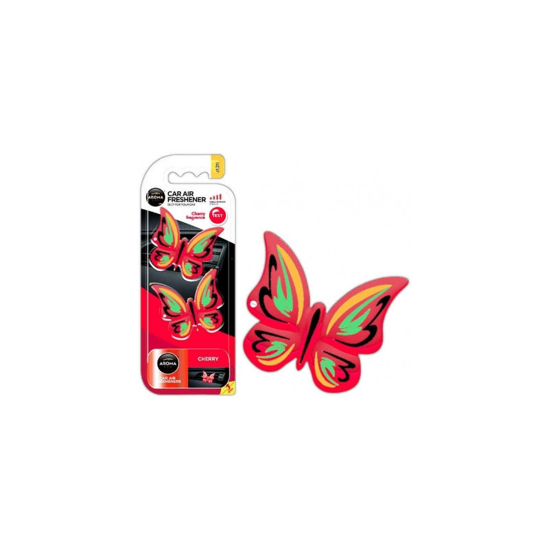 Aroma fancy shapes butterfly cherry air freshener