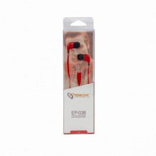 Sbox Stereo Earphones with Microphone EP-038 red