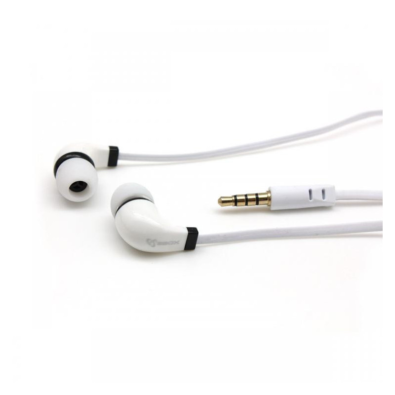 Sbox Stereo Earphones with Microphone EP-038 white