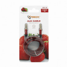 Sbox AUX Cable 3.5mm to 3.5mm Strawberry Red 3535-1.5R