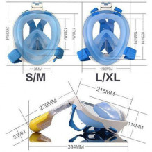 Free Breath Snorkeling Mask M2068G L / XL blue