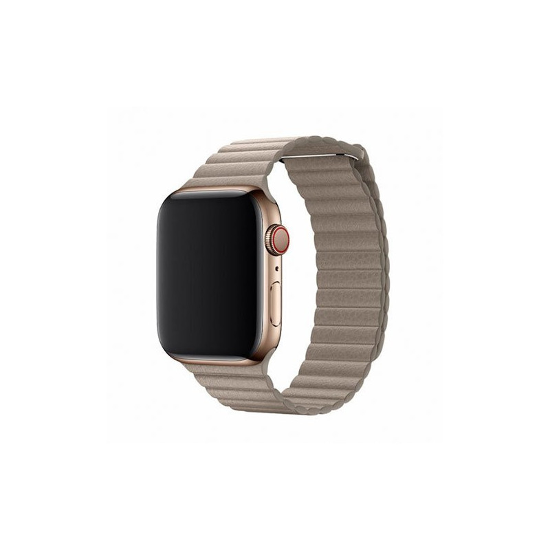 Devia Elegant Leather Loop(44mm) for Apple Watch stone