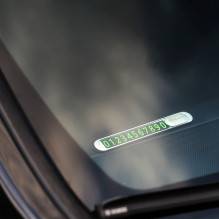 Tellur laikina automobilio stovėjimo aikštelė telefono numerio kortelė metalinė sidabrinė