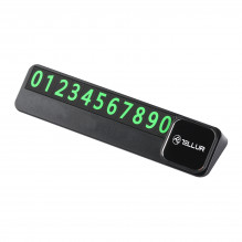 Tellur Basic Laikina automobilių stovėjimo aikštelė telefono numerio kortelė plastikinė Juoda