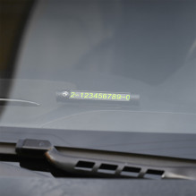 Tellur Laikina automobilio parkavimo kortelė dviem telefono numeriams metalo spalvos juoda