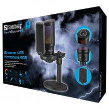 Sandberg 126-39 Streamer USB mikrofonas RGB