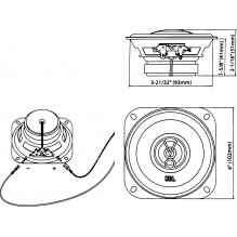 JBL Stage1 41F 10CM 2 krypčių bendraašiai automobiliniai garsiakalbiai