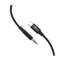 „Tellur“ USB-C iki 3,5 mm lizdo garso kabelis DAC 1 m juodas