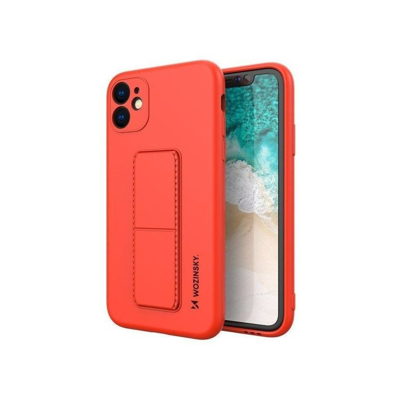 Wozinsky Apple Kickstand Case lankstus silikoninis iPhone 11 Red