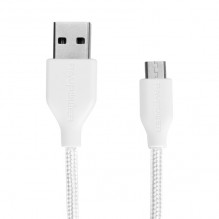Micro USB cable for synchronization and charging 0.9 m (White)