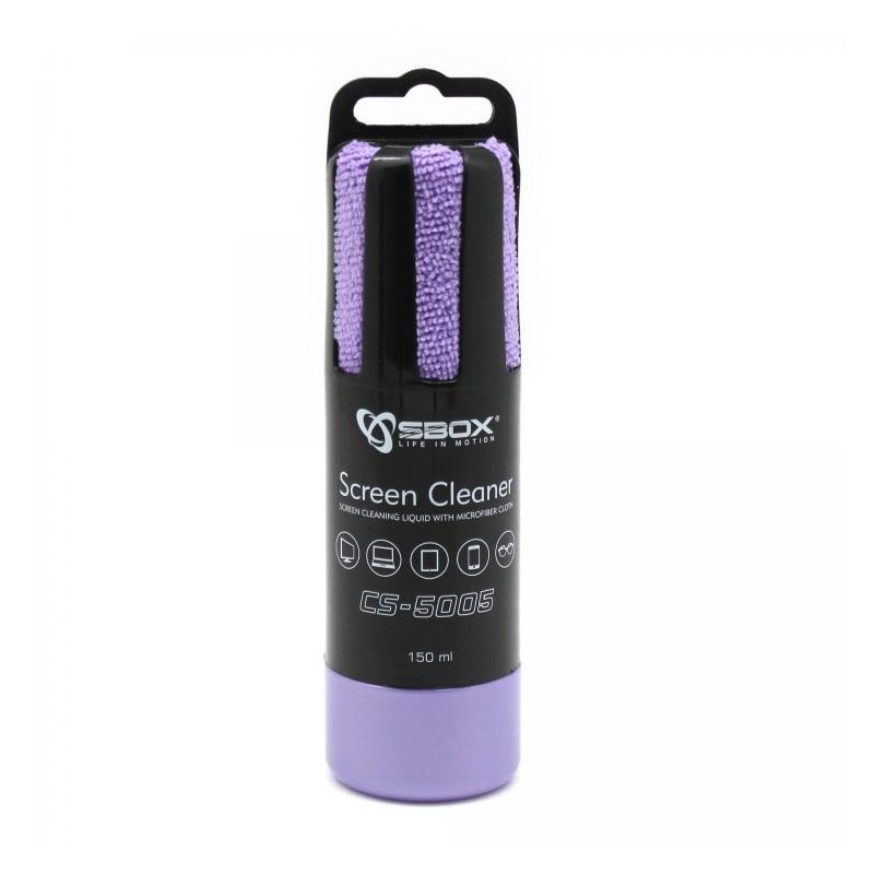 Sbox CS-5005U Screen Cleaner 150ml Purple