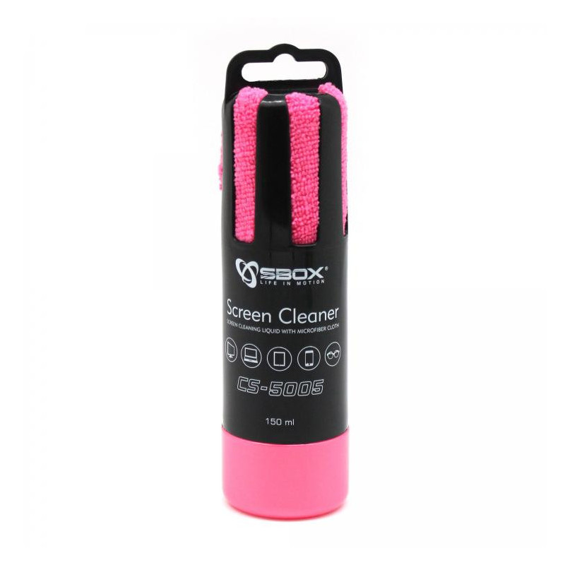 Sbox CS-5005P Screen Cleaner 150ml Pink