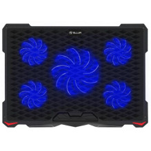 Tellur Cooling pad Basic 17, 5 fans, LED, Black