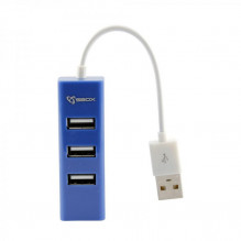 Sbox H-204 USB 4 prievadai USB HUB mėlyna mėlyna