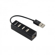 Sbox H-204 USB 4 prievadų HUB juodas